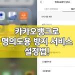 명의도용 방지 서비스 설정법 썸네일 이미지