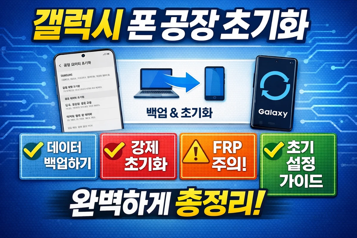 갤럭시 폰 공장 초기화 방법 총정리 썸네일 이미지