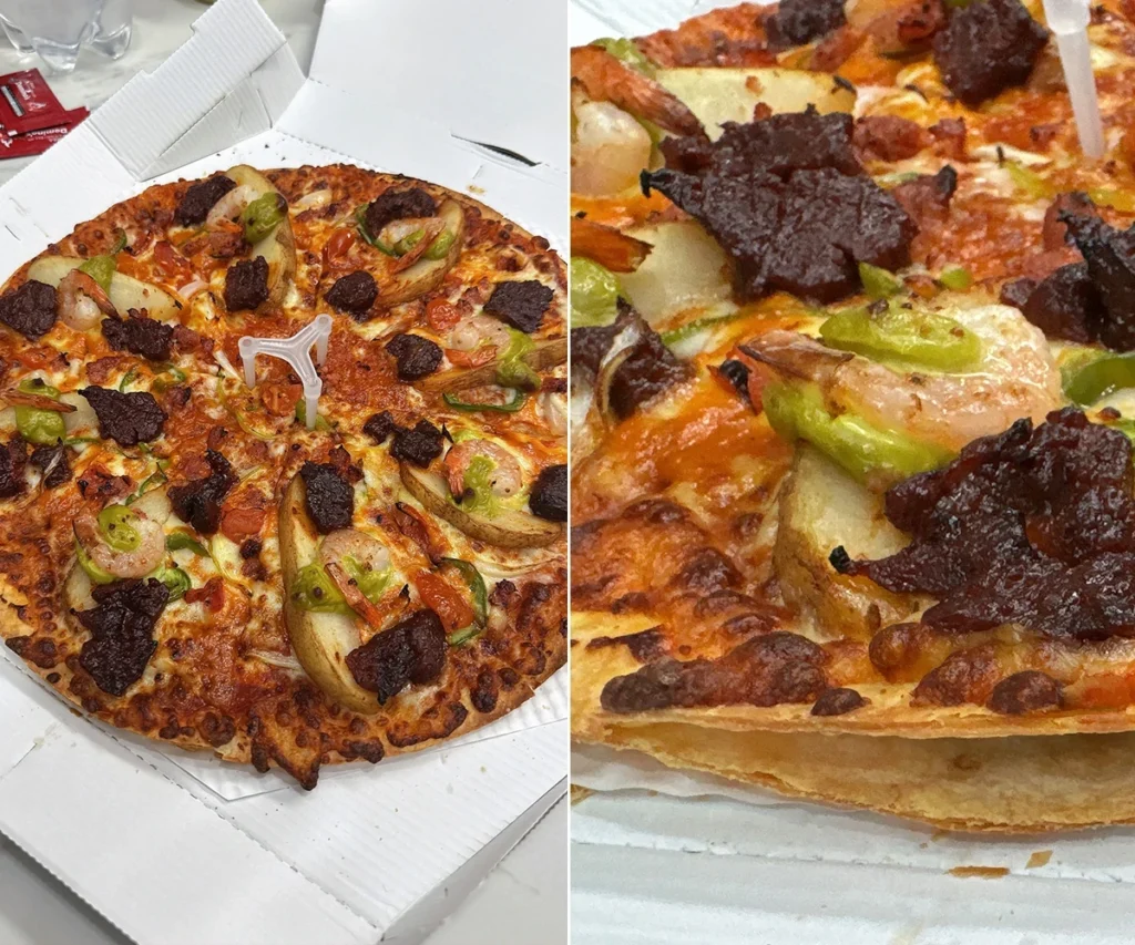 KT VVIP 도미노피자 3만원 할인 적용 후 실제 피자 수령 모습