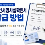 본인서명사실확인서 발급 방법과 인감증명서 대신 쓰는 서류 안내