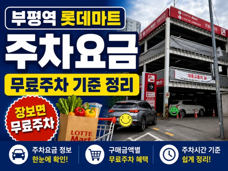 부평역 롯데마트 주차요금과 무료주차 기준을 정리한 썸네일 이미지
