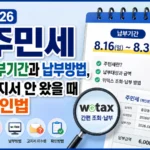 2026 주민세 납부기간과 납부방법, 고지서 안 왔을 때 확인법