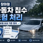 장마철 침수된 자동차와 자차보험 보상 기준 안내