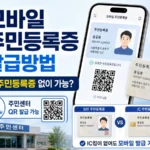 모바일 주민등록증 발급방법과 IC 주민등록증 없이 QR 발급하는 방법
