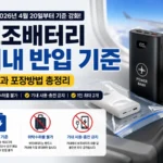 보조배터리 기내 반입 기준과 용량 포장방법 정리 썸네일