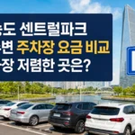 송도 센트럴파크 주변 주차장 요금 비교