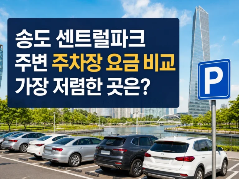 송도 센트럴파크 주변 주차장 요금 비교, 가장 저렴한 곳은? 23 송도 센트럴파크 주변 주차장 요금 비교