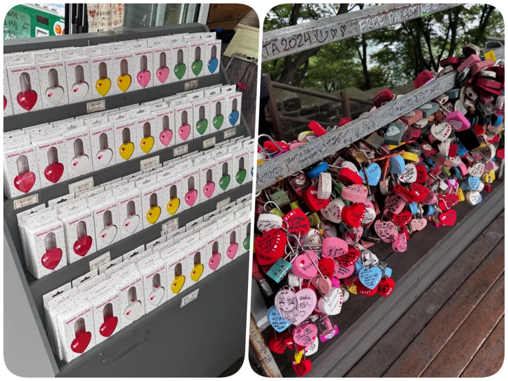 남산타워 사랑의 자물쇠 가격, 현장 구매 대신 미리 준비한 후기 4 남산타워 사랑의 자물쇠를 현장 구매 할 수 있는 모습