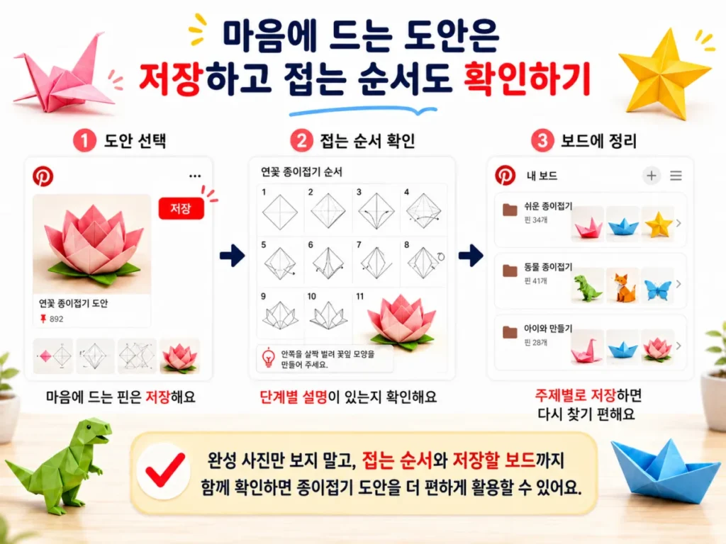 종이접기 도안 핀터레스트에서 찾는 방법 4 마음에 드는 종이접기 도안을 핀터레스트 보드에 저장하는 방법