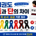 태권도 품과 단의 차이와 띠 순서 및 승급 기준