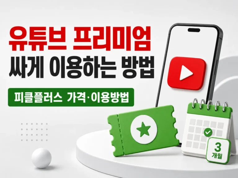 피클플러스 유튜브 프리미엄 싸게 이용하는 방법 피클플러스