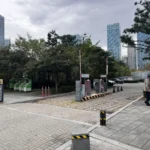 송도 센트럴파크 무료주차장 인천도시역사관 진입로 모습
